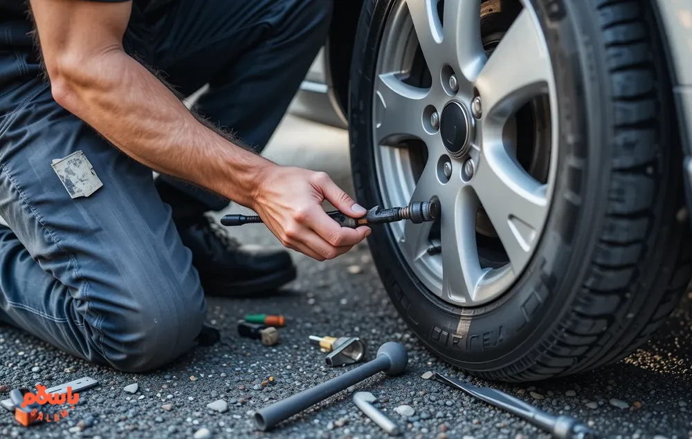 آموزش کامل تعویض چرخ پنچر با زاپاس