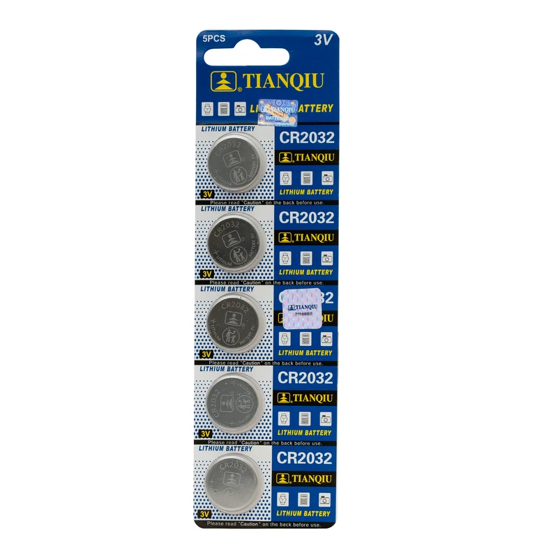 باتری سکه ای تیانکیو مدل CR 2032 بسته ۵ عددی (اصلی)